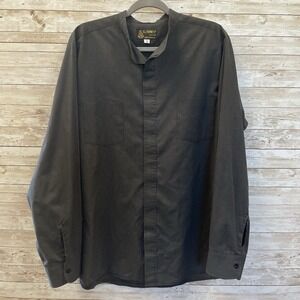 VTG R.J. Toomey Co. Mens Size 17/36 Shirt Black Long Sleeve Button Up Priest USA